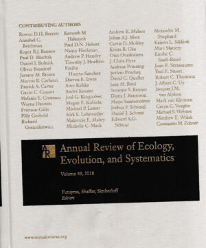 Annual Review of Ecology, Evolution, and Systematics