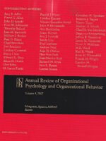 Annual Review of Organizational Psychology and Organizational Behavior