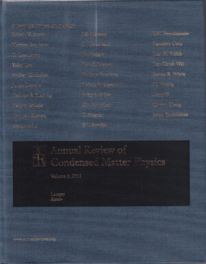 Annual Review of Condensed Matter Physics,