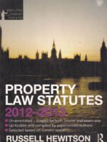 Property Law Statutes 2012-2013